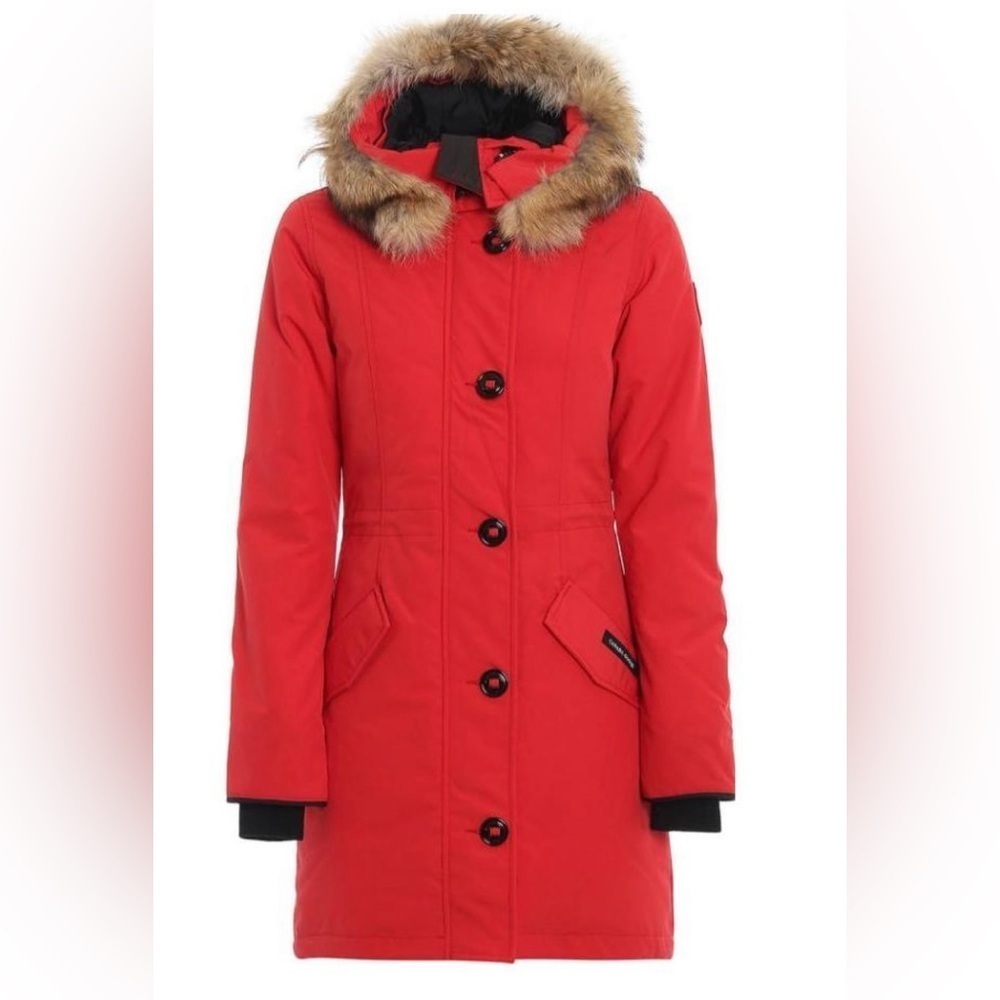 Canada Goose❤️Logo Hooded Down Coat
